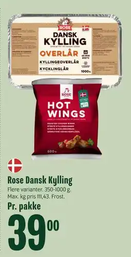 Min Købmand Rose Dansk Kylling, DKK 39 tilbud