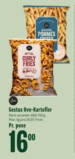 Min Købmand Gestus Ovn-Kartofler, DKK 16 tilbud