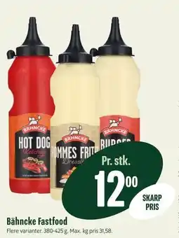Min Købmand Bähncke Fastfood, DKK 12 tilbud