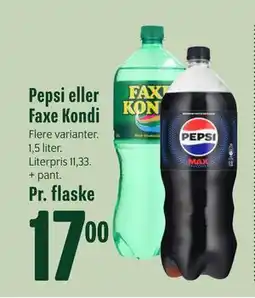 Min Købmand Pepsi eller Faxe Kondi, DKK 17 tilbud