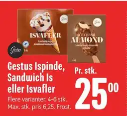 Min Købmand Gestus Ispinde, Sandwich Is eller Isvafler, DKK 25 tilbud