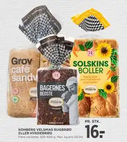 MENY KOHBERG VELSMAG RUGBRØD ELLER HVEDEBRØD, DKK 16 tilbud