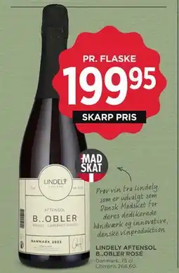 MENY LINDELY AFTENSOL B..OBLER ROSÉ, DKK 199.95 tilbud