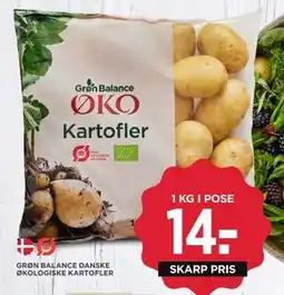 MENY GRØN BALANCE DANSKE ØKOLOGISKE KARTOFLER, DKK 14 tilbud