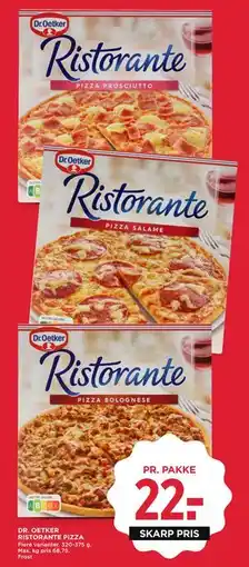MENY DR. OETKER RISTORANTE PIZZA, DKK 22 tilbud