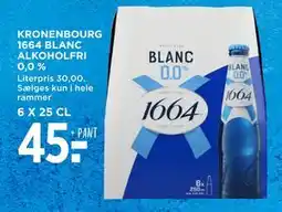 MENY KRONENBOURG 1664 BLANC ALKOHOLFRI 0,0 %, DKK 45 tilbud