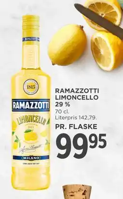 MENY RAMAZZOTTI LIMONCELLO 29 %, DKK 99.95 tilbud