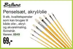 Harald Nyborg Penselsæt, akryl/olie, DKK 69 tilbud