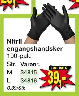 Harald Nyborg Nitril engangshandsker, DKK 39 tilbud