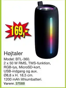 Harald Nyborg Højtaler, DKK 169 tilbud