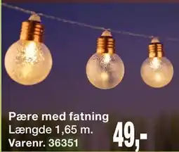 Harald Nyborg Pære med fatning, DKK 49 tilbud
