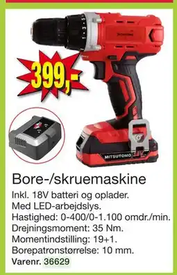 Harald Nyborg Bore-/skruemaskine, DKK 399 tilbud