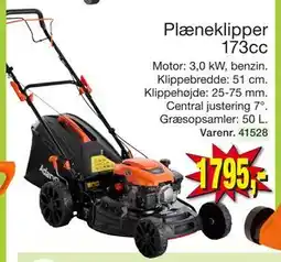 Harald Nyborg Plæneklipper 173cc, DKK 1795 tilbud