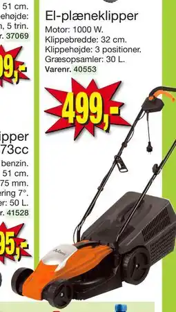Harald Nyborg El-plæneklipper, DKK 499 tilbud