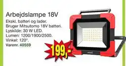 Harald Nyborg Arbejdslampe 18V, DKK 199 tilbud