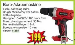 Harald Nyborg Bore-/skruemaskine, DKK 199 tilbud