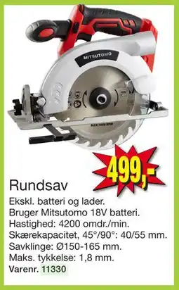 Harald Nyborg Rundsav, DKK 499 tilbud