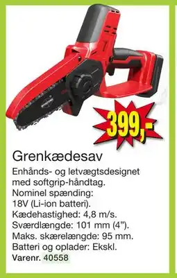 Harald Nyborg Grenkædesav, DKK 399 tilbud