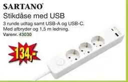 Harald Nyborg Stikdåse med USB, DKK 134 tilbud