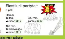 Harald Nyborg Elastik til partytelt, DKK 35 tilbud
