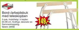 Harald Nyborg Bord-/arbejdsbuk med teleskopben, DKK 149 tilbud