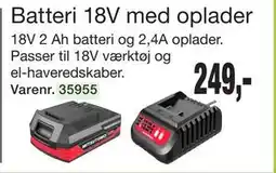 Harald Nyborg Batteri 18V med oplader, DKK 249 tilbud