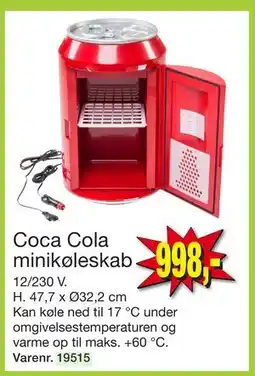 Harald Nyborg Coca Cola minikøleskab, DKK 998 tilbud