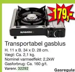 Harald Nyborg Transportabel gasblus, DKK 179 tilbud