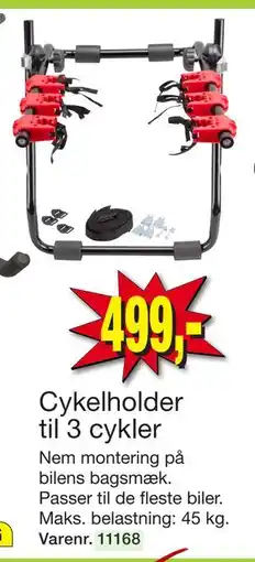 Harald Nyborg Cykelholder til 3 cykler, DKK 499 tilbud