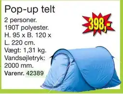Harald Nyborg Pop-up telt, DKK 398 tilbud