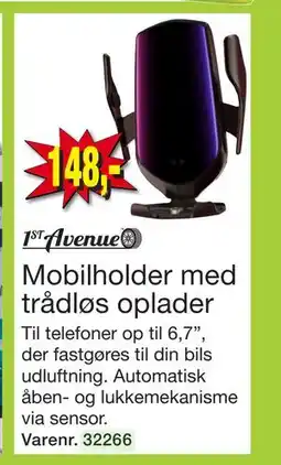 Harald Nyborg Mobilholder med trådløs oplader, DKK 148 tilbud