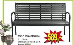 Harald Nyborg Vino havebænk, DKK 589 tilbud