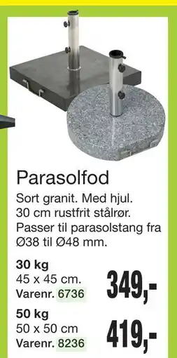 Harald Nyborg Parasolfod tilbud