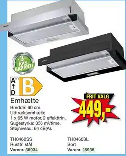 Harald Nyborg Emhætte, DKK 449 tilbud