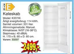 Harald Nyborg Køleskab, DKK 2499 tilbud