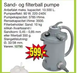 Harald Nyborg Sand- og filterball pumpe, DKK 599 tilbud
