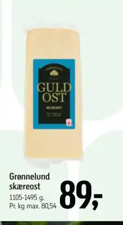 Føtex Grønnelund skæreost tilbud