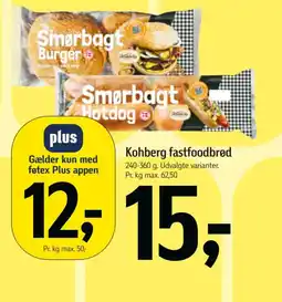 Føtex Kohberg fastfoodbrød tilbud