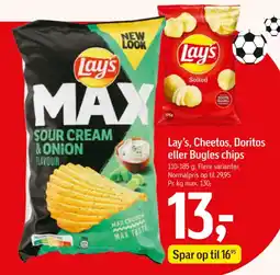 Føtex Lay's, Cheetos, Doritos eller Bugles chips tilbud
