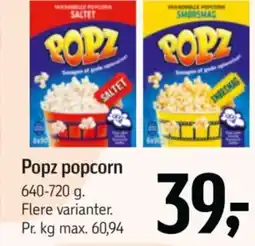 Føtex Popz popcorn tilbud