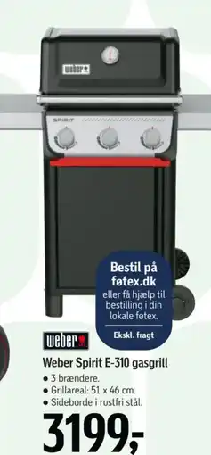 Føtex Weber Spirit E-310 gasgrill tilbud