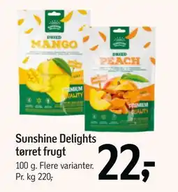 Føtex Sunshine Delights tørret frugt, DKK 22 tilbud