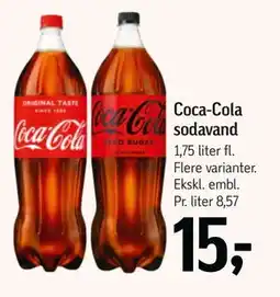 Føtex Coca-Cola sodavand, DKK 15 tilbud