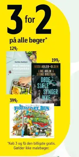 Føtex 3 for 2 på alle bøger tilbud