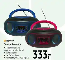 Føtex Denver Boombox, DKK 333 tilbud