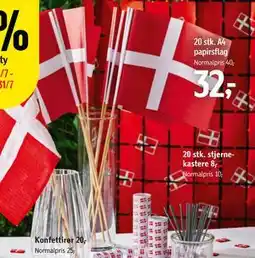 Føtex 20 stk. A4 papirsflag, DKK 32 tilbud