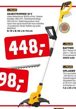 jem & fix GRÆSTRIMMER 18 V, DKK 448 tilbud