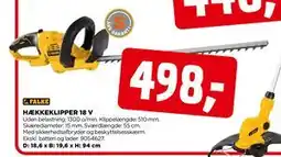 jem & fix HÆKKEKLIPPER 18 V, DKK 498 tilbud