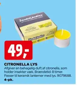 jem & fix CITRONELLA LYS, DKK 49 tilbud