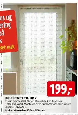 jem & fix INSEKTNET TIL DØR, DKK 199 tilbud